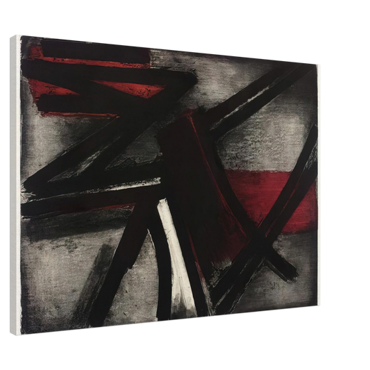 Pierre Soulages - Etching No. 2 - 1952 Canvas - 20x30 cm / 8x12 inches-canvas