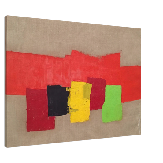 Etel Adnan - Untitled - 1970 Canvas - 20x30 cm / 8x12 inches-canvas