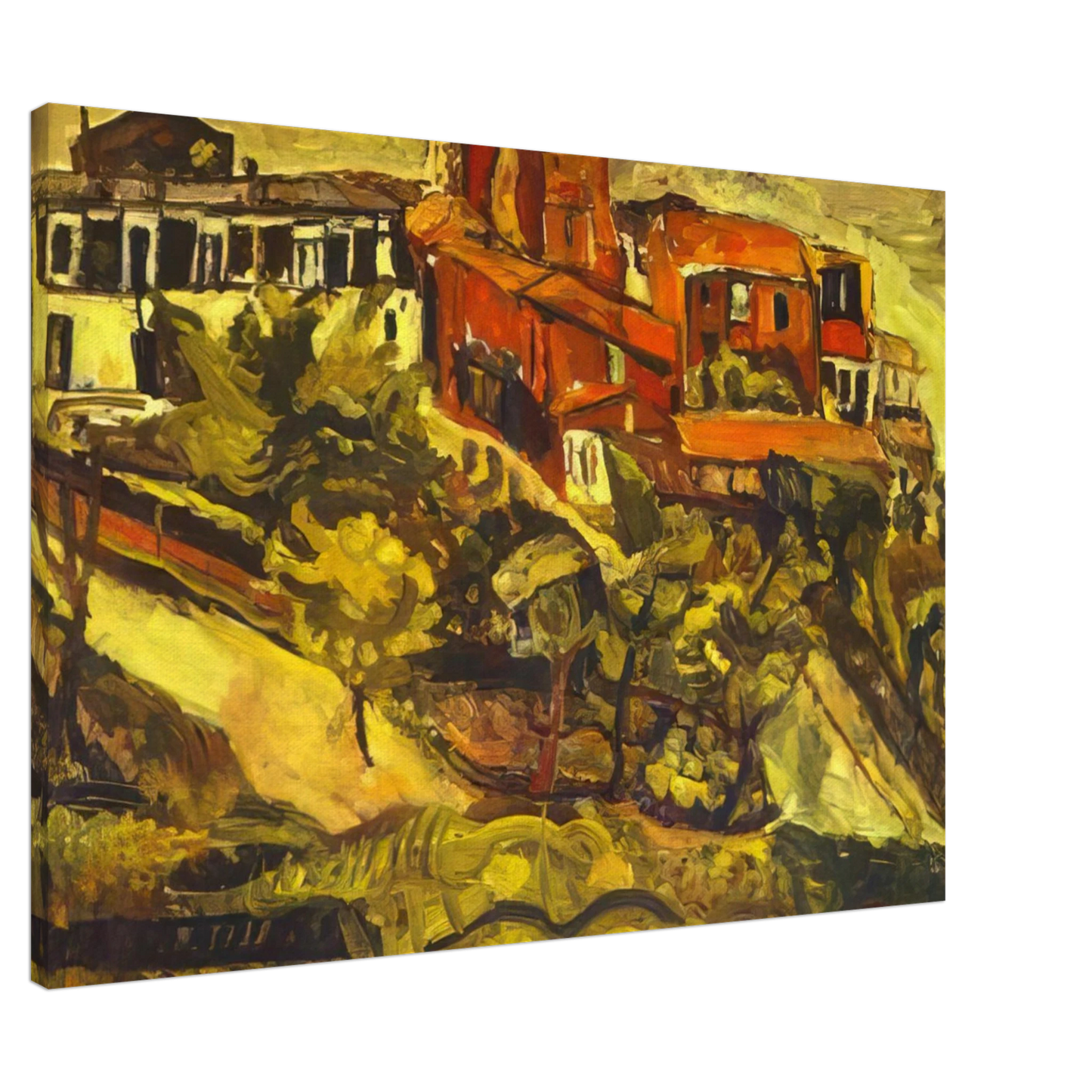 Chaim Soutine - RED HOUSES Canvas - 20x30 cm / 8x12 inches-canvas