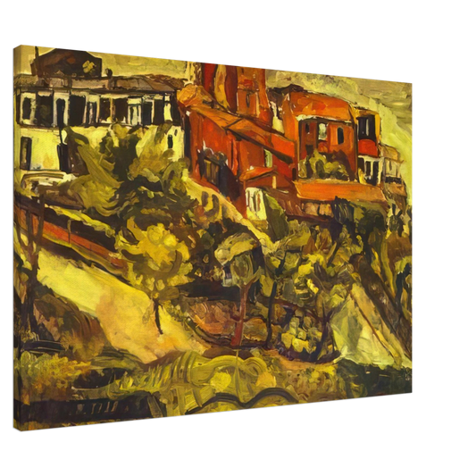 Chaim Soutine - RED HOUSES Canvas - 20x30 cm / 8x12 inches-canvas