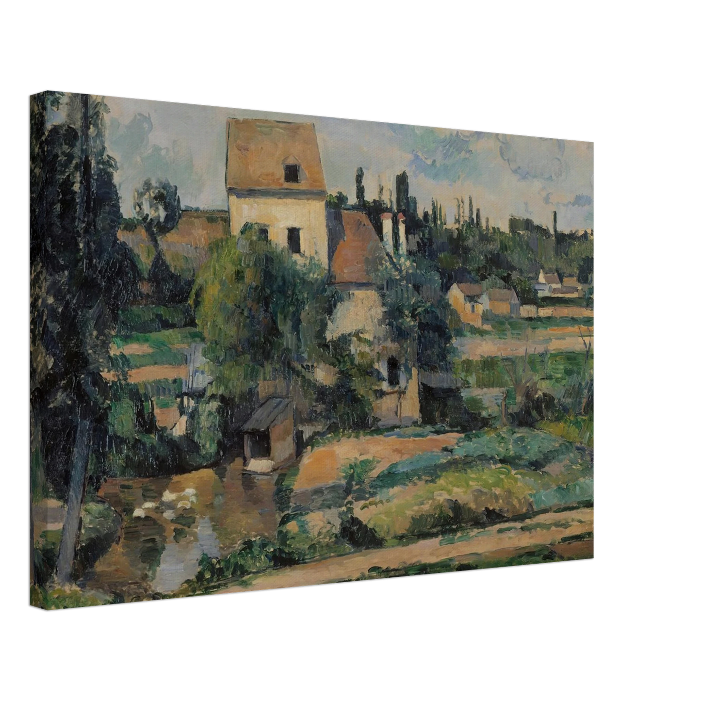 Paul Cezanne - Moulin de la Couleuvre at Pontoise Canvas - 70x100 cm / 28x40 inches-canvas