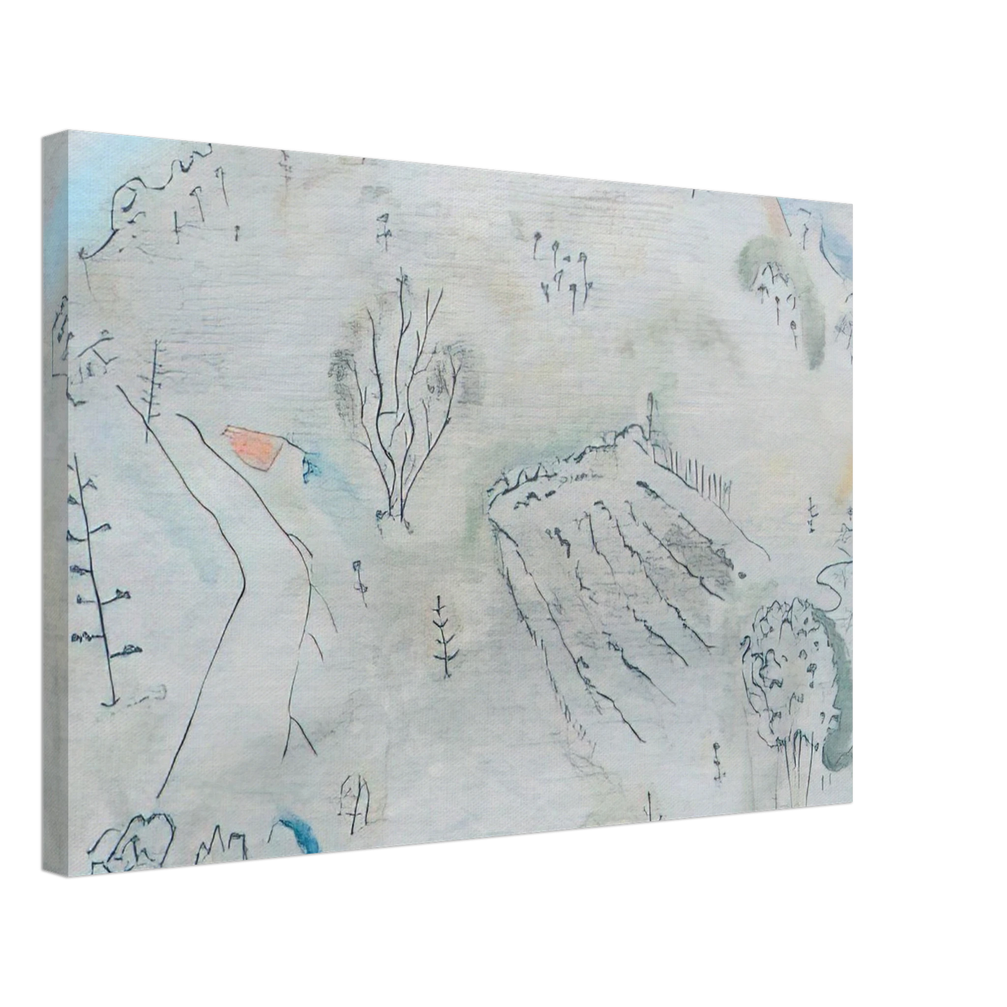 John Ferren - Composition a la carte de France - 1931 Canvas - 70x100 cm / 28x40 inches-canvas