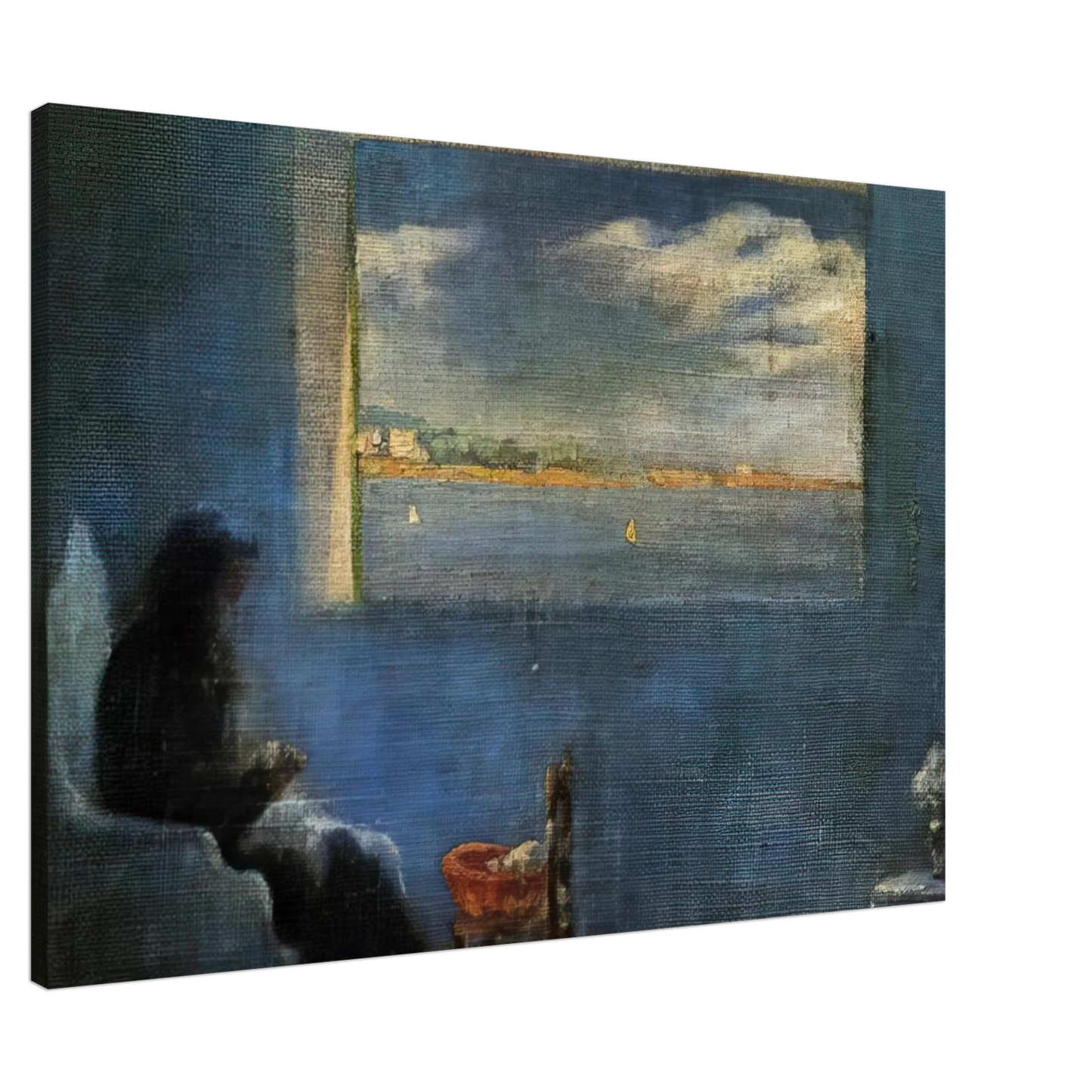 Salvador Dali - PORTRAIT OF GRANDMOTHER ANA SEWING Canvas - 20x30 cm / 8x12 inches-canvas