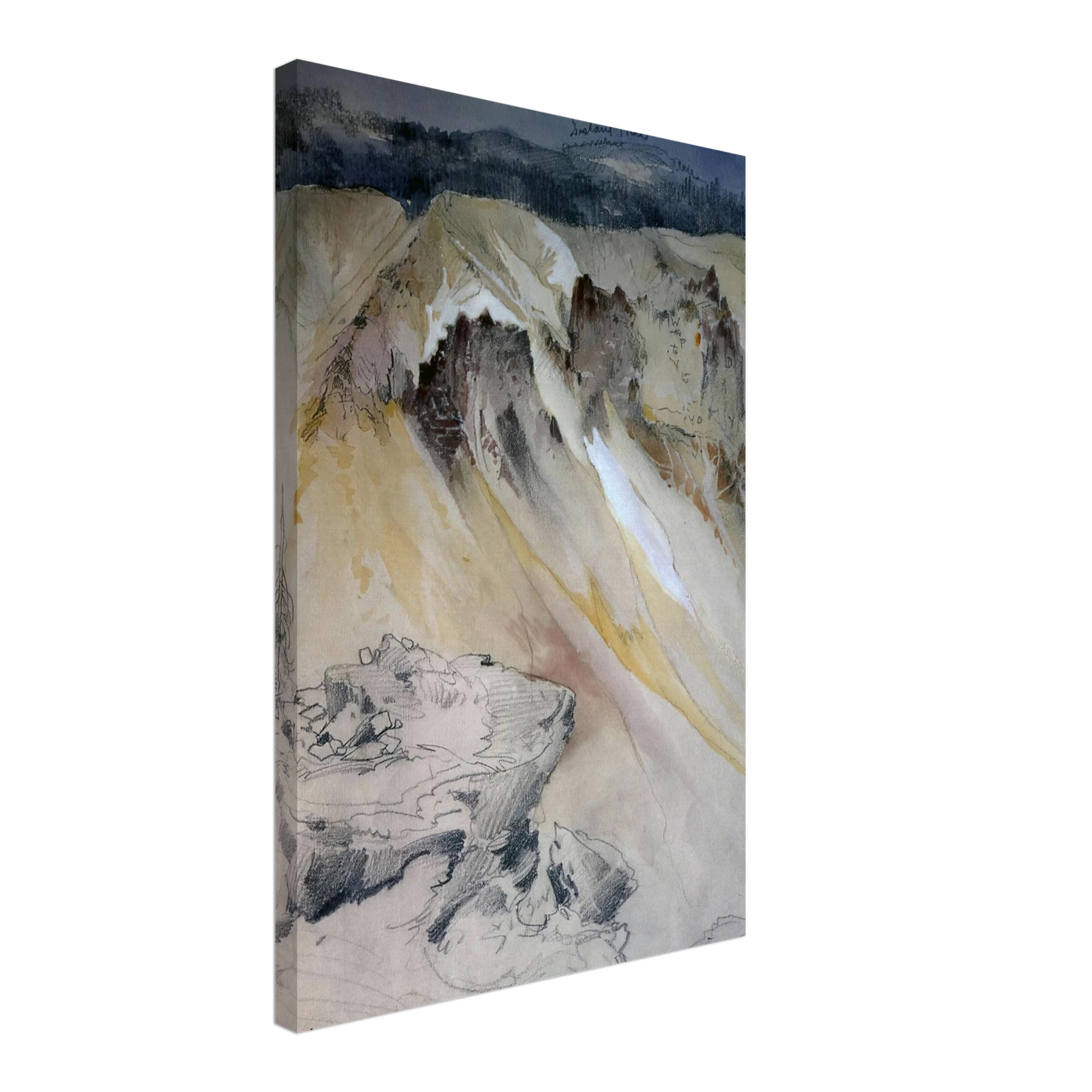 Thomas Moran - East wall of the canyon from Inspiration Point Canvas - 40x60 cm / 16x24 inches-canvas