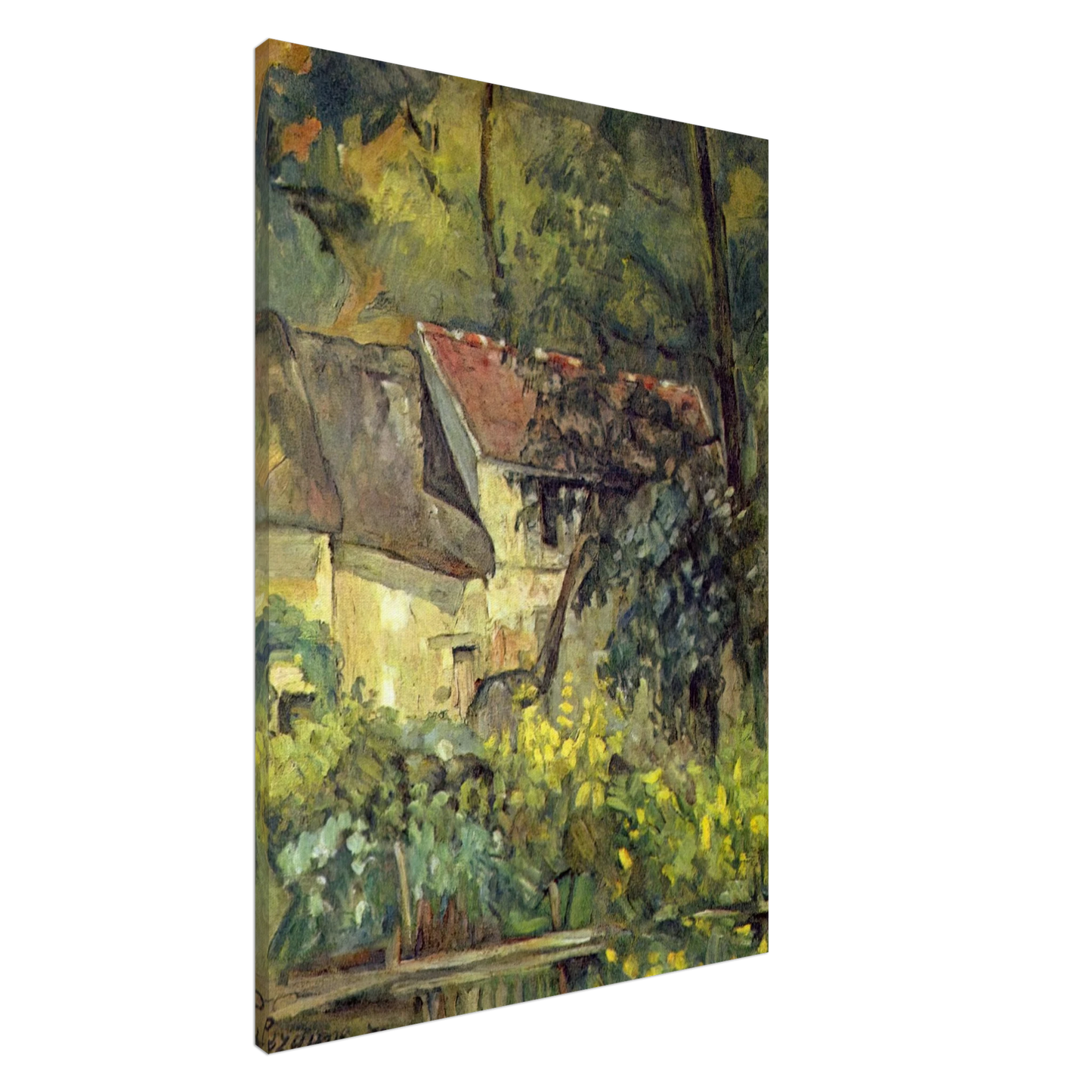 Paul Cezanne - The House of Pere Lacroix in Auvers Canvas - 20x30 cm / 8x12 inches-canvas