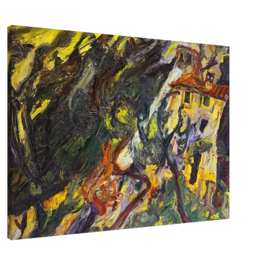 Chaim Soutine - GORGE DE LOUP SUR VENCE Canvas - 20x30 cm / 8x12 inches-canvas