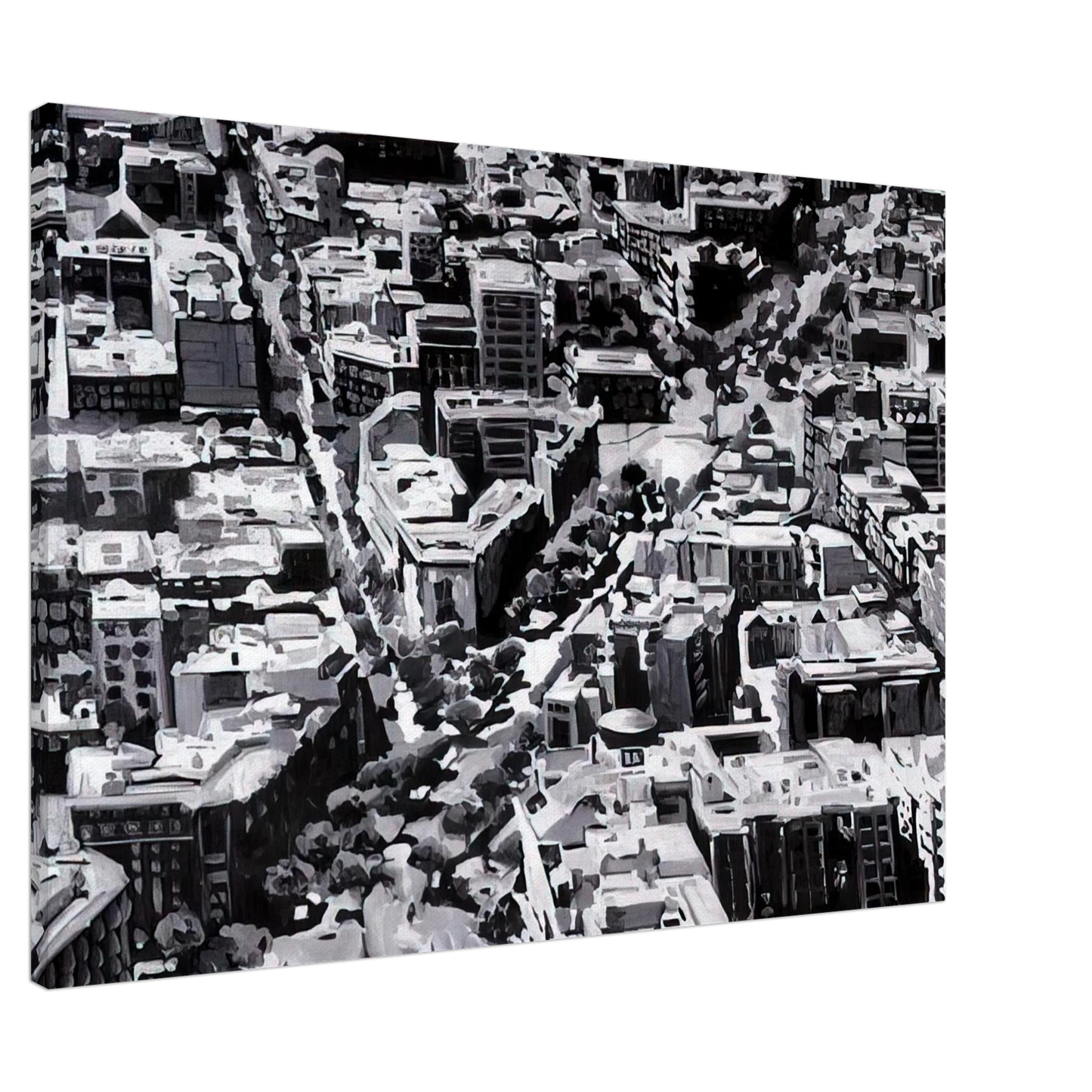 Gerhard Richter - TOWNSCAPE MADRID Canvas - 20x30 cm / 8x12 inches-canvas