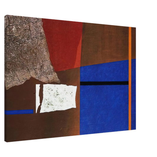 Enrico Prampolini - ASTRAZIONE PLASTICA 1954 Canvas - 20x30 cm / 8x12 inches-canvas