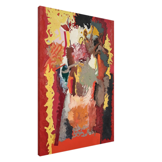 John Ferren - The Witch Doctor - 1963 Canvas - 20x30 cm / 8x12 inches-canvas