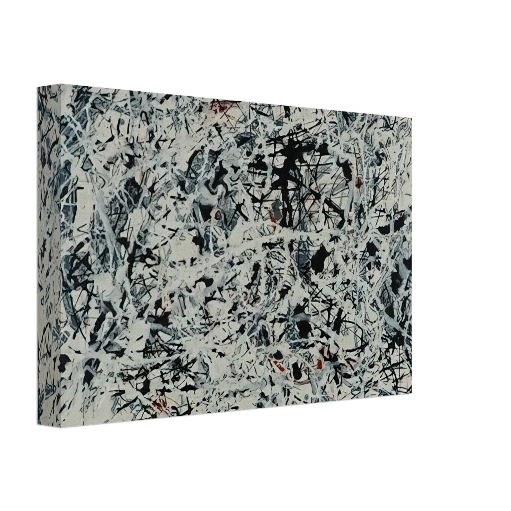 Jackson Pollock - COMPOSITION WHITE BLACK BLUE AND RED ON WHITE 1948 Canvas - 40x60 cm / 16x24 inches-canvas