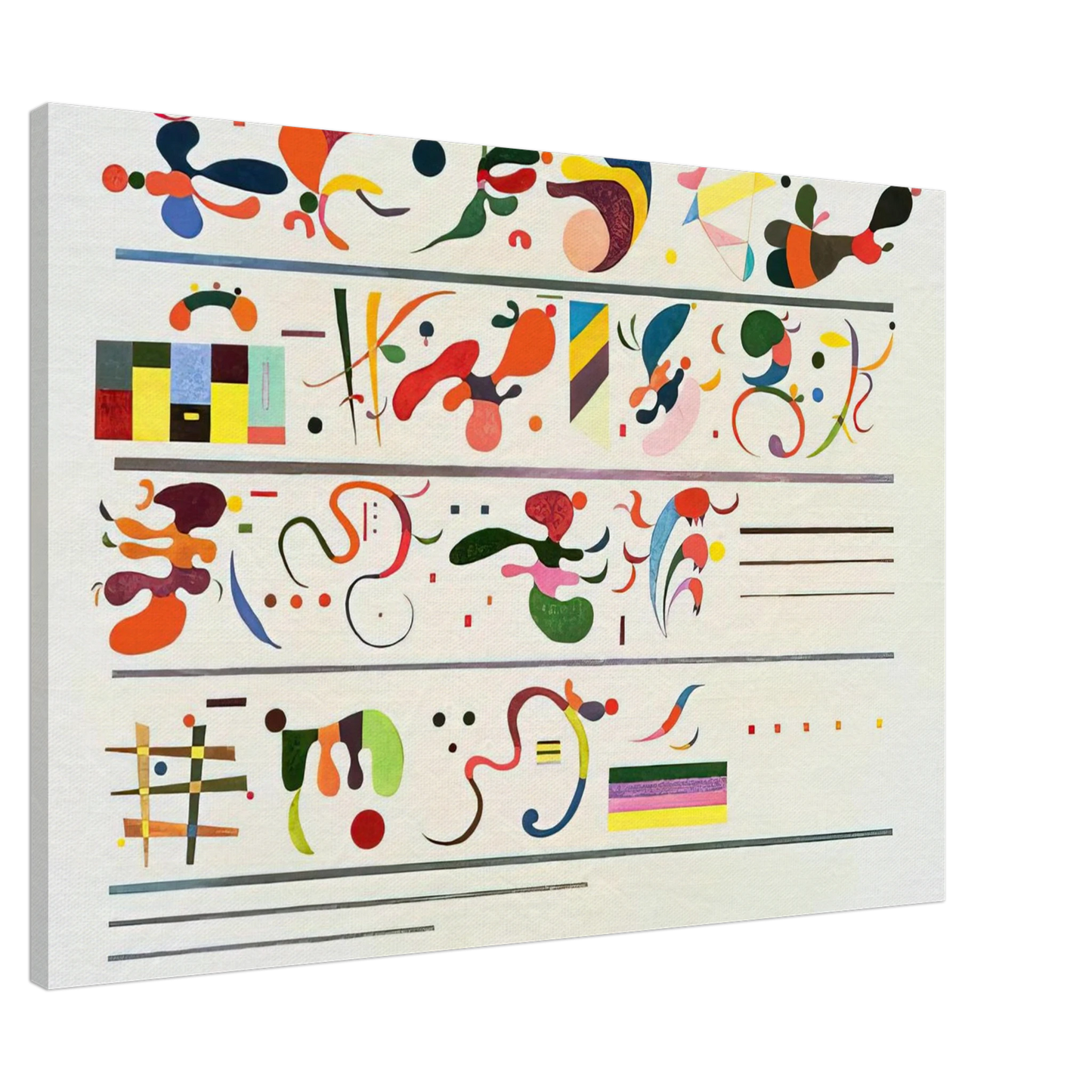 Wassily Kandinsky - SUCCESSION 1935 Canvas - 20x30 cm / 8x12 inches-canvas