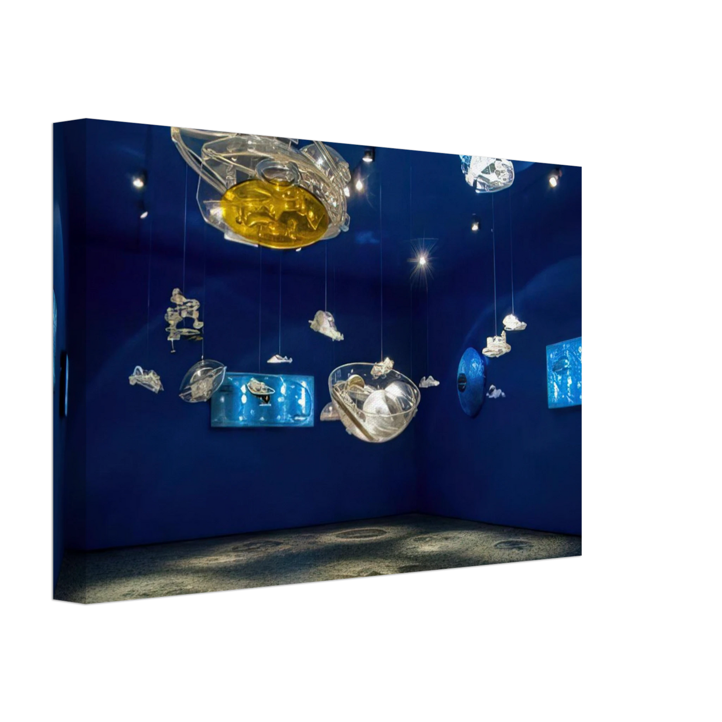 Gyula Kosice - Hydrospatial Cities - 2009 Canvas - 40x60 cm / 16x24 inches-canvas