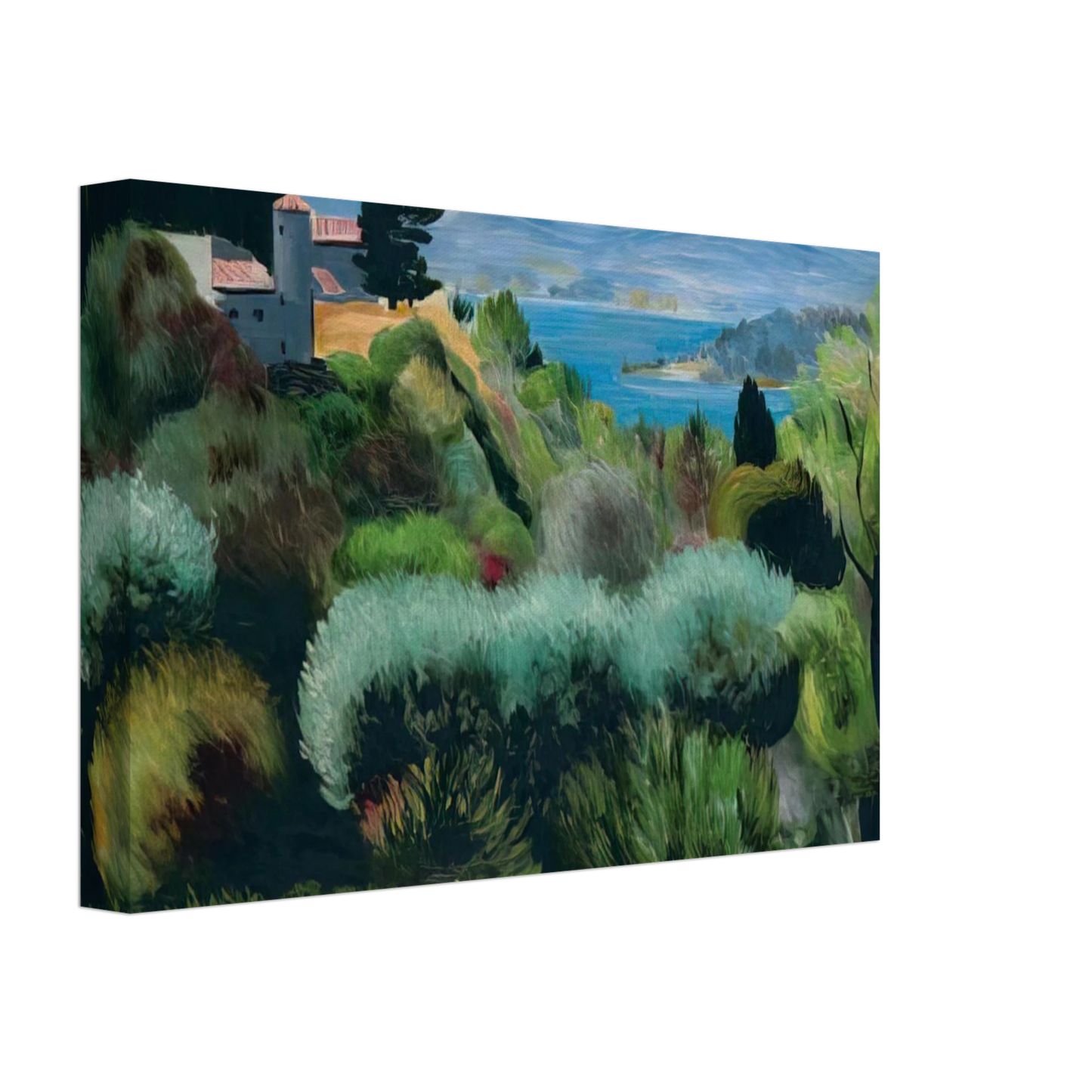 Moise Kisling - SANARY LANDSCAPE 1937 Canvas - 70x100 cm / 28x40 inches-canvas