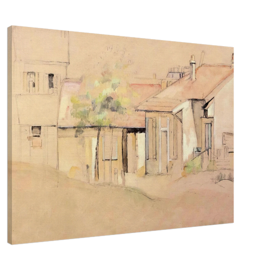 Paul Cezanne - Cottages Canvas - 20x30 cm / 8x12 inches-canvas