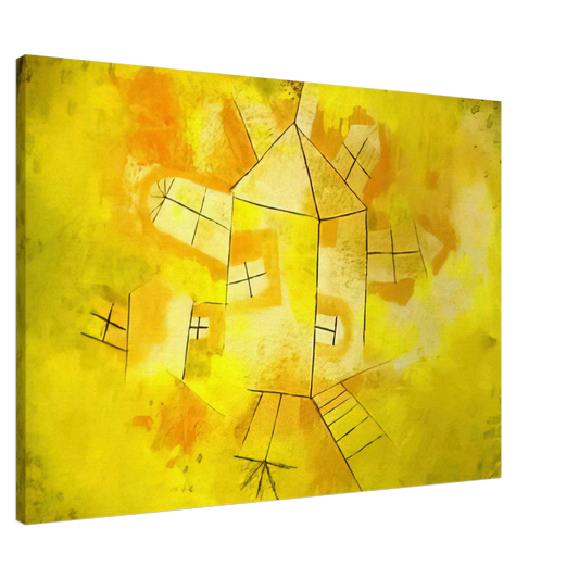 Paul Klee - REVOLVING HOUSE 1921 Canvas - 20x30 cm / 8x12 inches-canvas