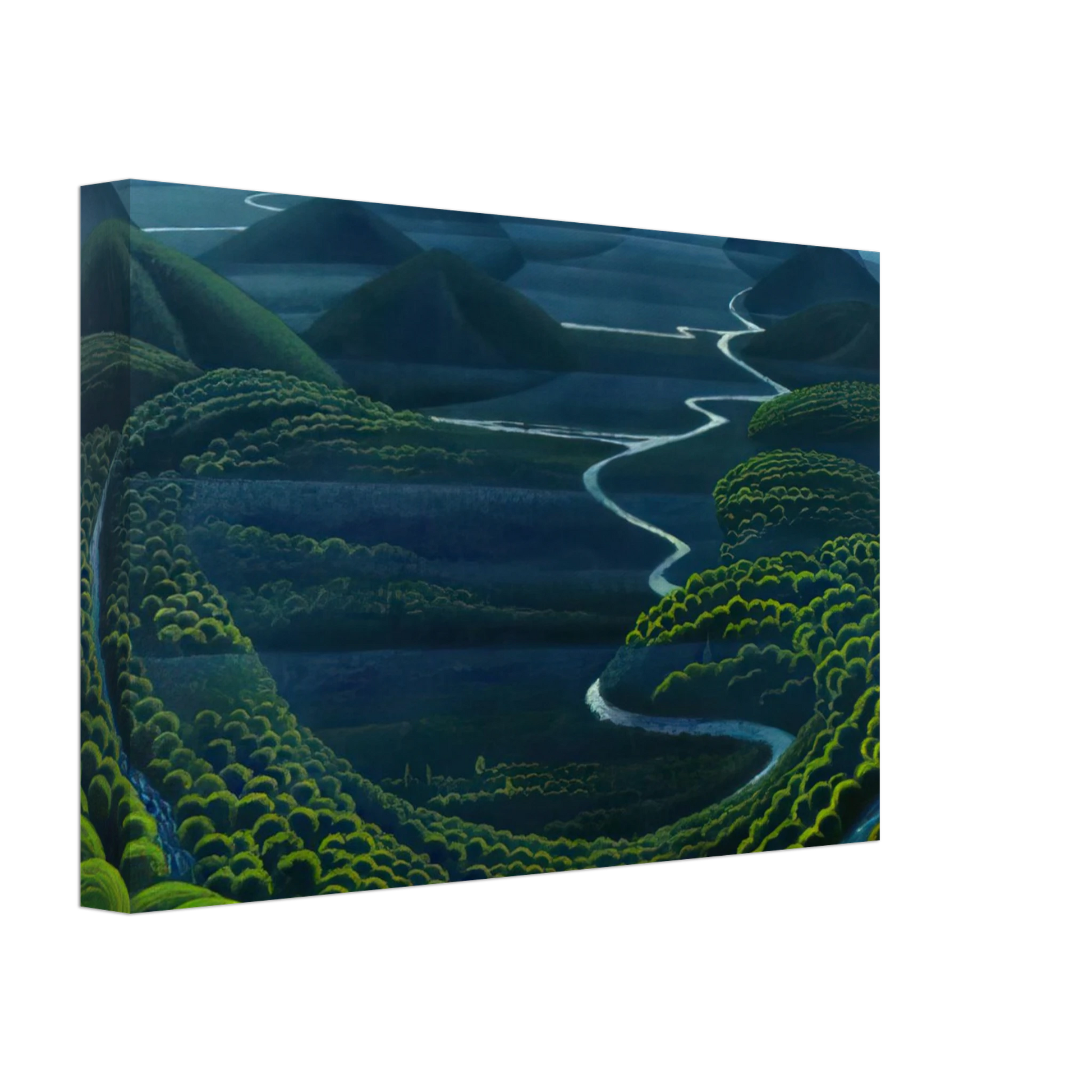 Gerardo Dottori - Umbria vergine - 1949 Canvas - 40x60 cm / 16x24 inches-canvas