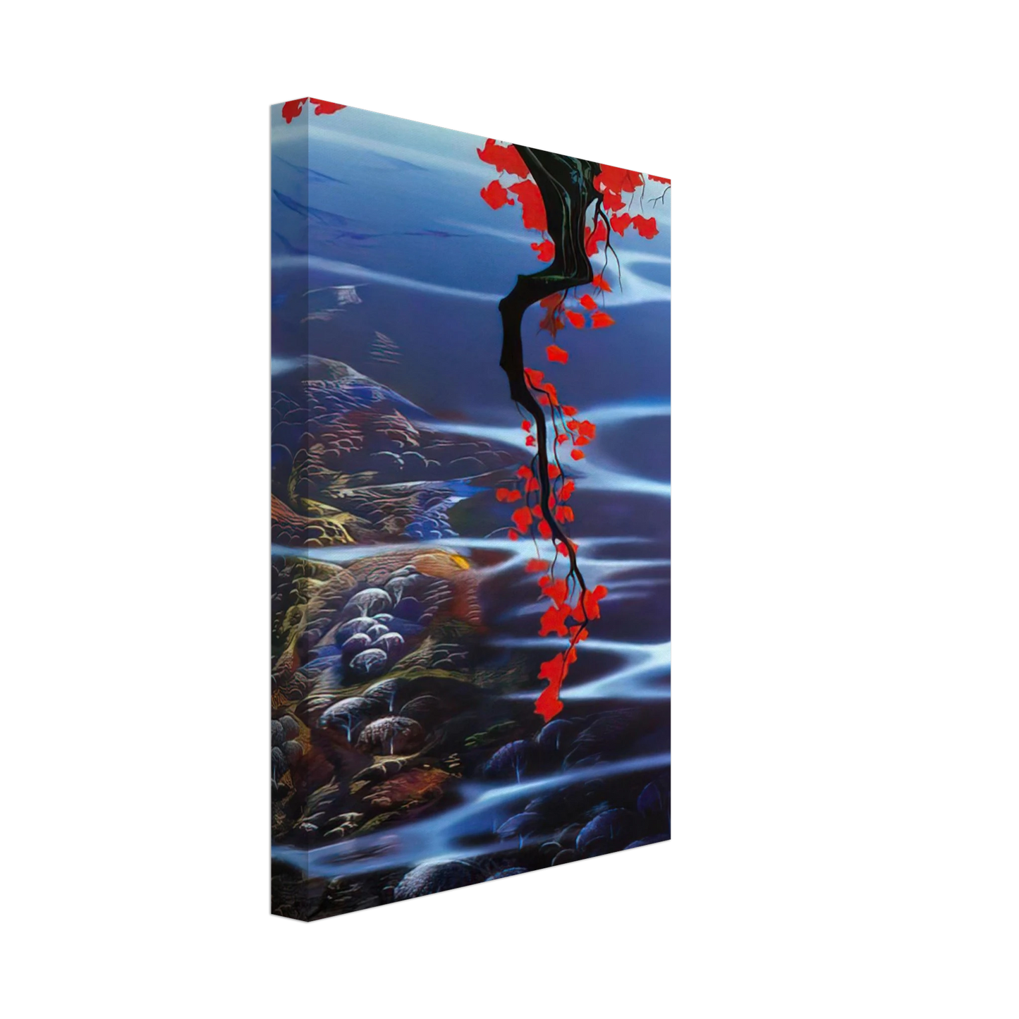 Eyvind Earle - Red Leaves Canvas - 40x60 cm / 16x24 inches-canvas