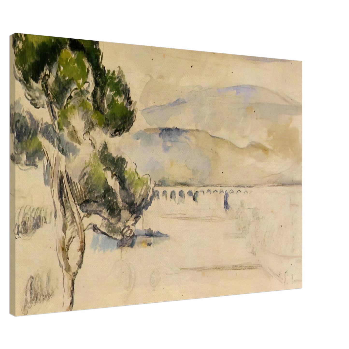 Paul Cezanne - Pine Tree in the Arc Valley Canvas - 20x30 cm / 8x12 inches-canvas