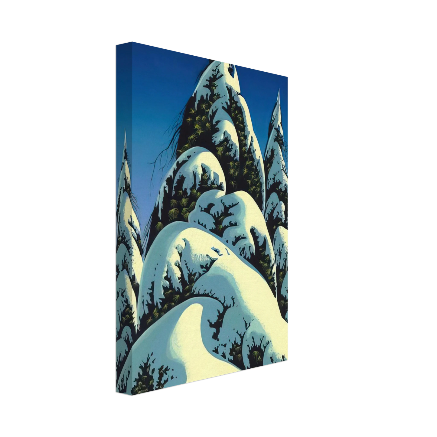 Eyvind Earle - New Fallen Snow Canvas - 40x60 cm / 16x24 inches-canvas