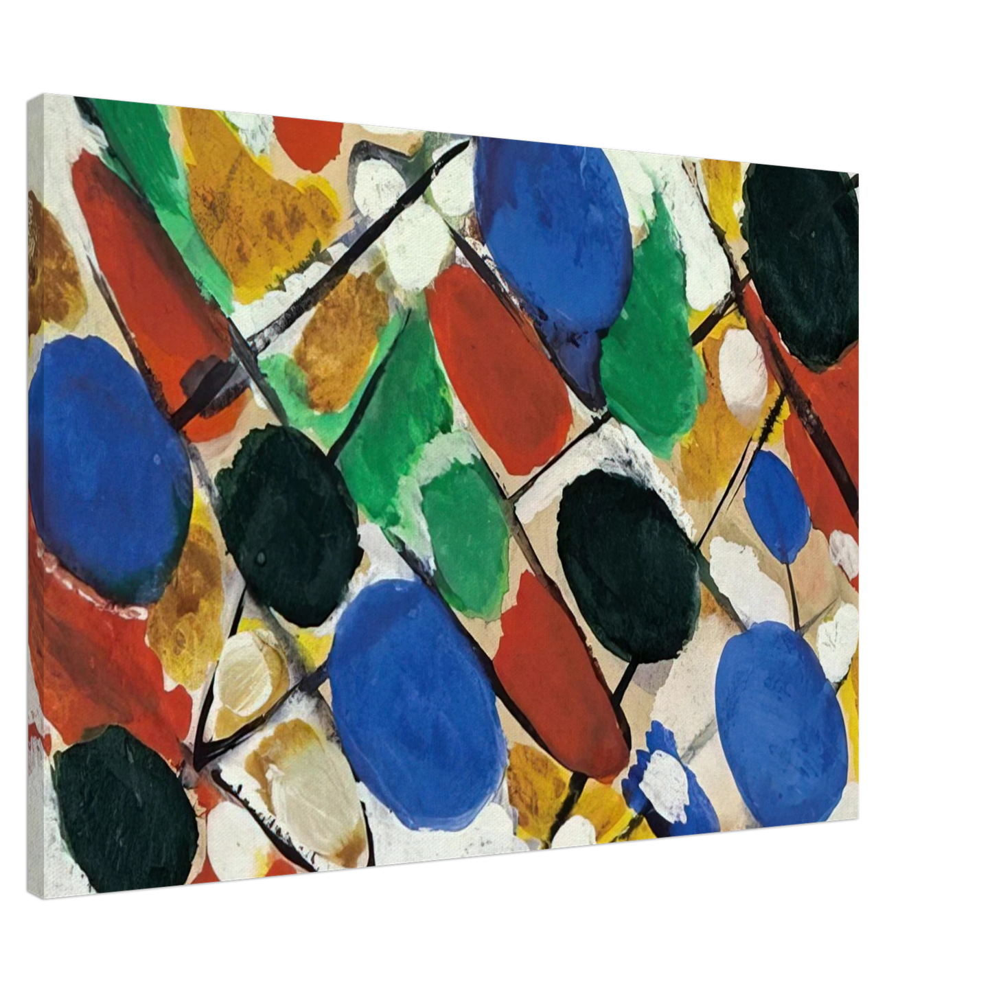 Ernst Wilhelm Nay - Scheiben - 1955 Canvas - 20x30 cm / 8x12 inches-canvas