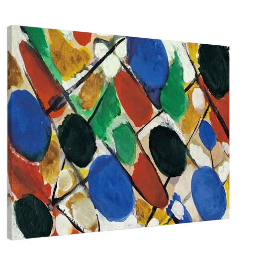 Ernst Wilhelm Nay - Scheiben - 1955 Canvas - 20x30 cm / 8x12 inches-canvas