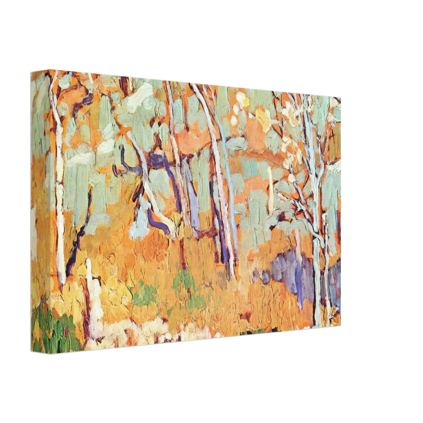 Frank Johnston - Patterned Hillside - 1918 Canvas - 40x60 cm / 16x24 inches-canvas