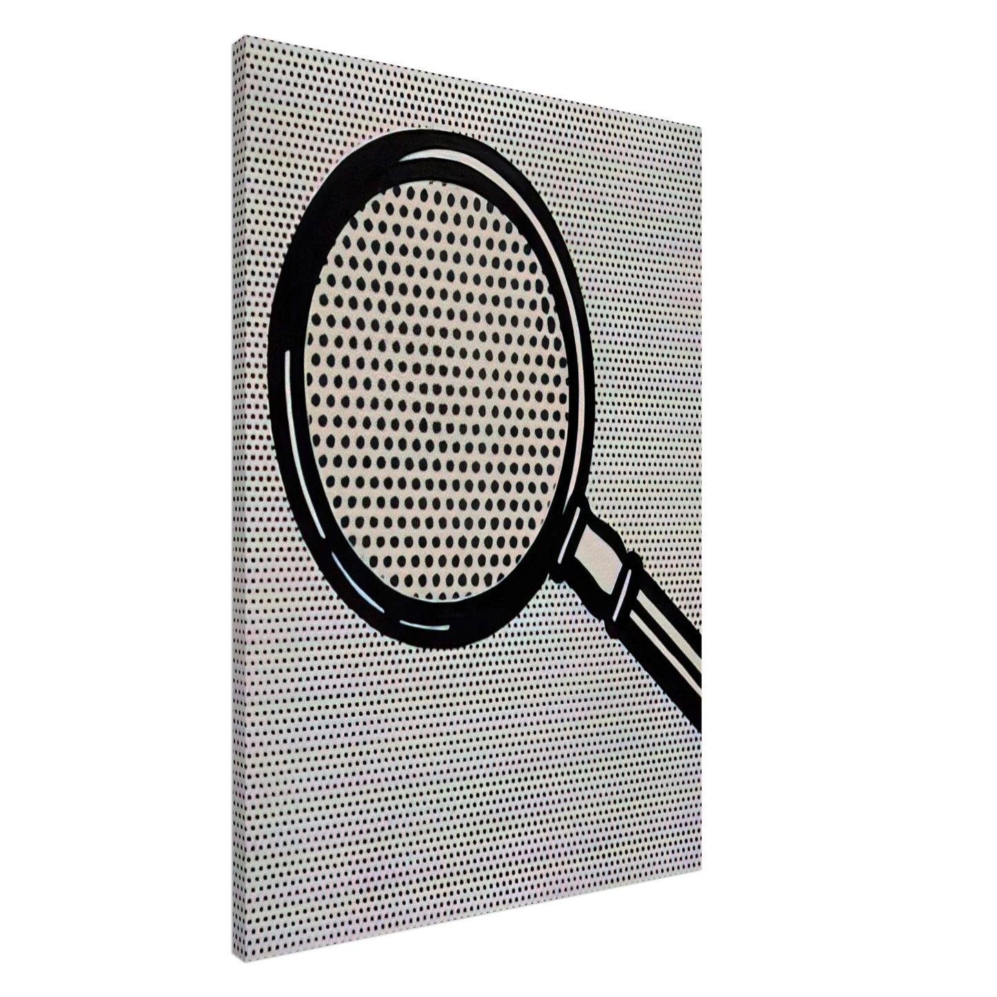 Roy Lichtenstein - MAGNIFYING GLASS 1963 Canvas - 20x30 cm / 8x12 inches-canvas