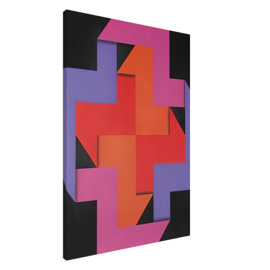 Omar Rayo - Tibacuy - 1969 Canvas - 20x30 cm / 8x12 inches-canvas