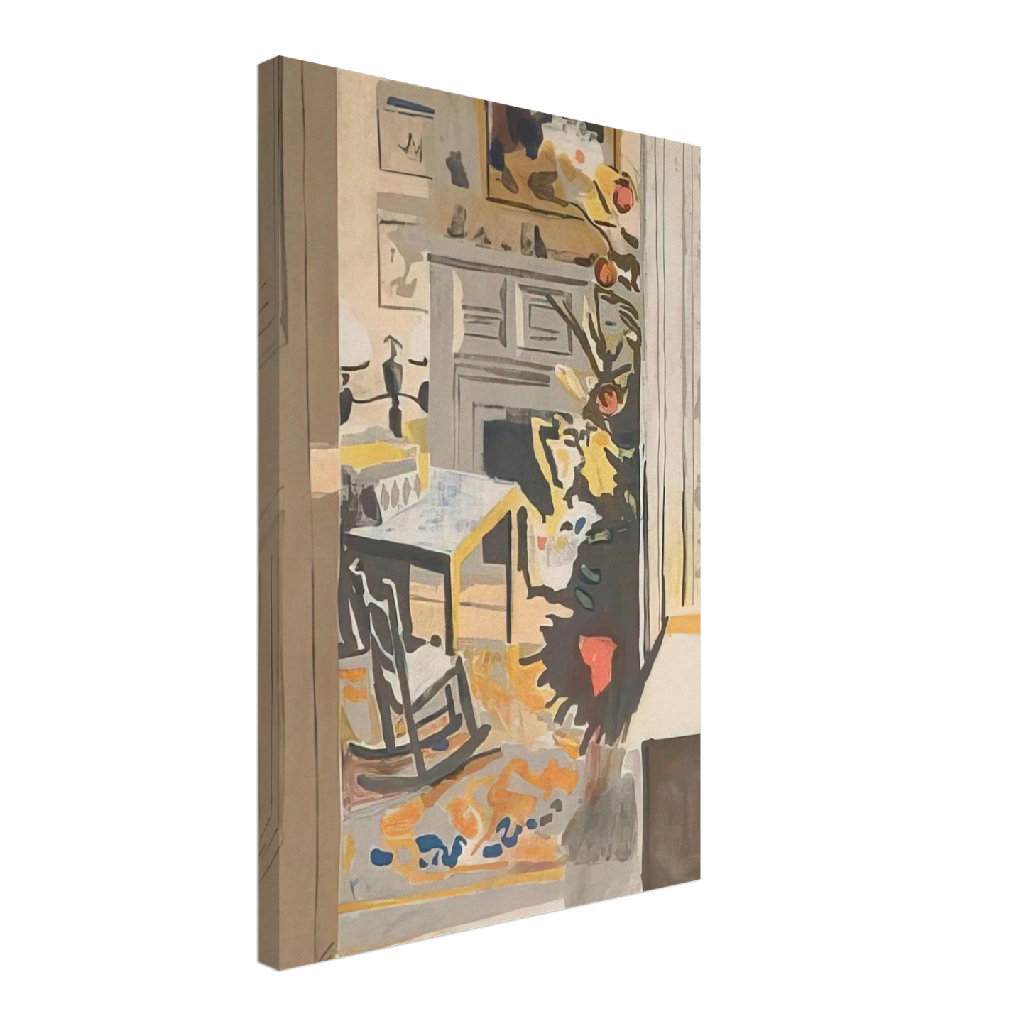 Fairfield Porter - THE CHRISTMAS TREE 1971 Canvas - 40x60 cm / 16x24 inches-canvas