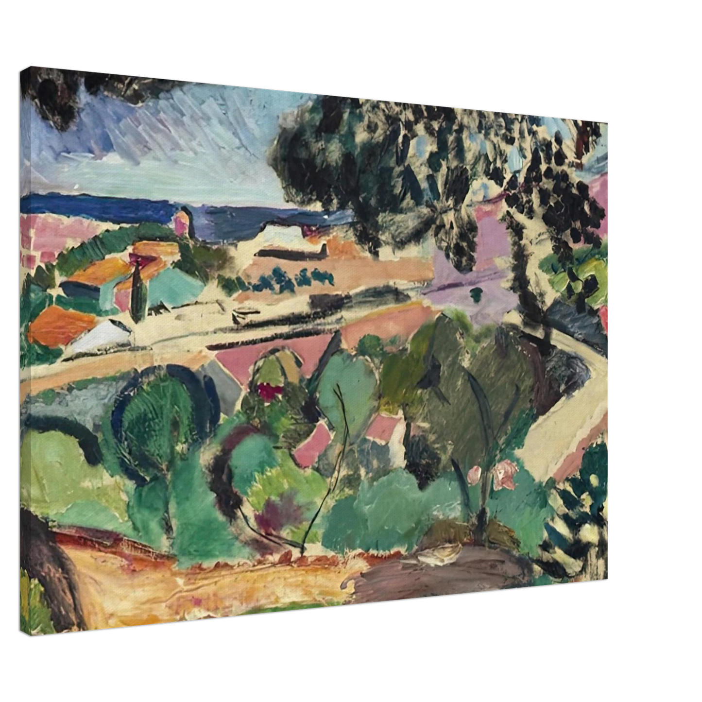 Henri Matisse - PAYSAGE DE COLLIOURE 1907 Canvas - 20x30 cm / 8x12 inches-canvas