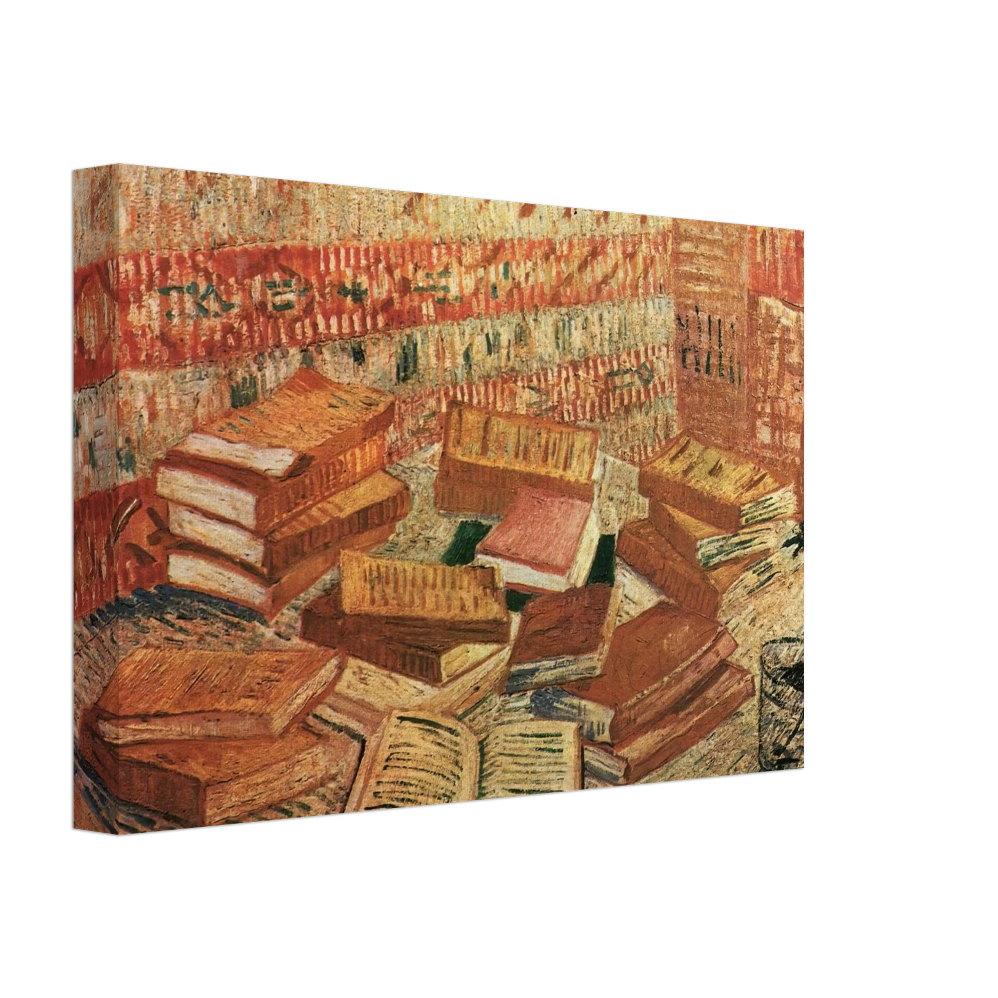 Vincent van Gogh - Still Life - French Novels and Rose Canvas - 40x60 cm / 16x24 inches-canvas