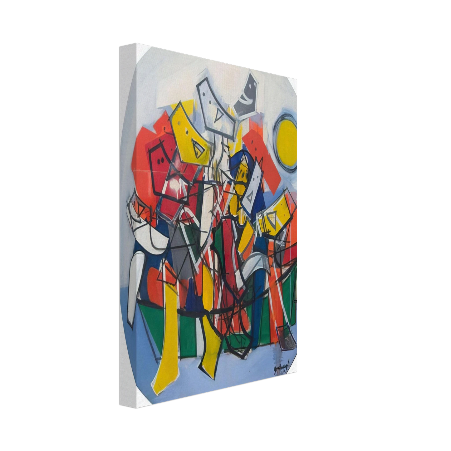Robert Goodnough - Abduction By Boat - 1963 Canvas - 40x60 cm / 16x24 inches-canvas