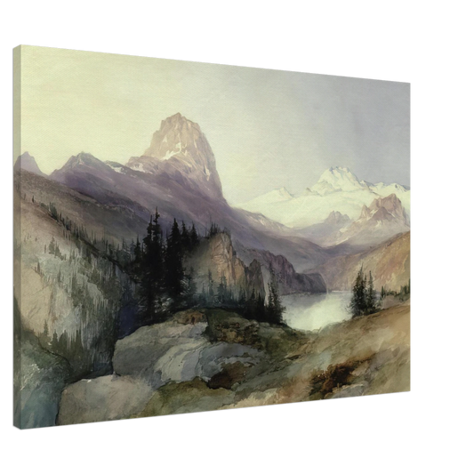 Thomas Moran - In the Bighorn Mountains Canvas - 20x30 cm / 8x12 inches-canvas