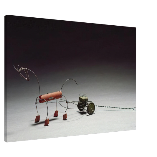 Alexander Calder - RED HORSE AND GREEN SULKY 1926 Canvas - 20x30 cm / 8x12 inches-canvas