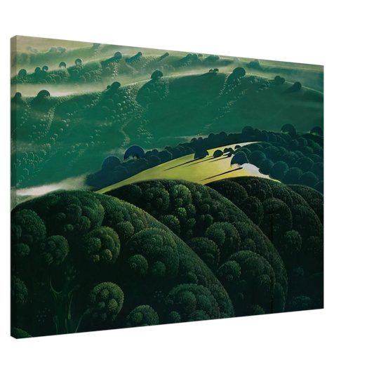 Eyvind Earle - Morning Fog Canvas - 20x30 cm / 8x12 inches-canvas