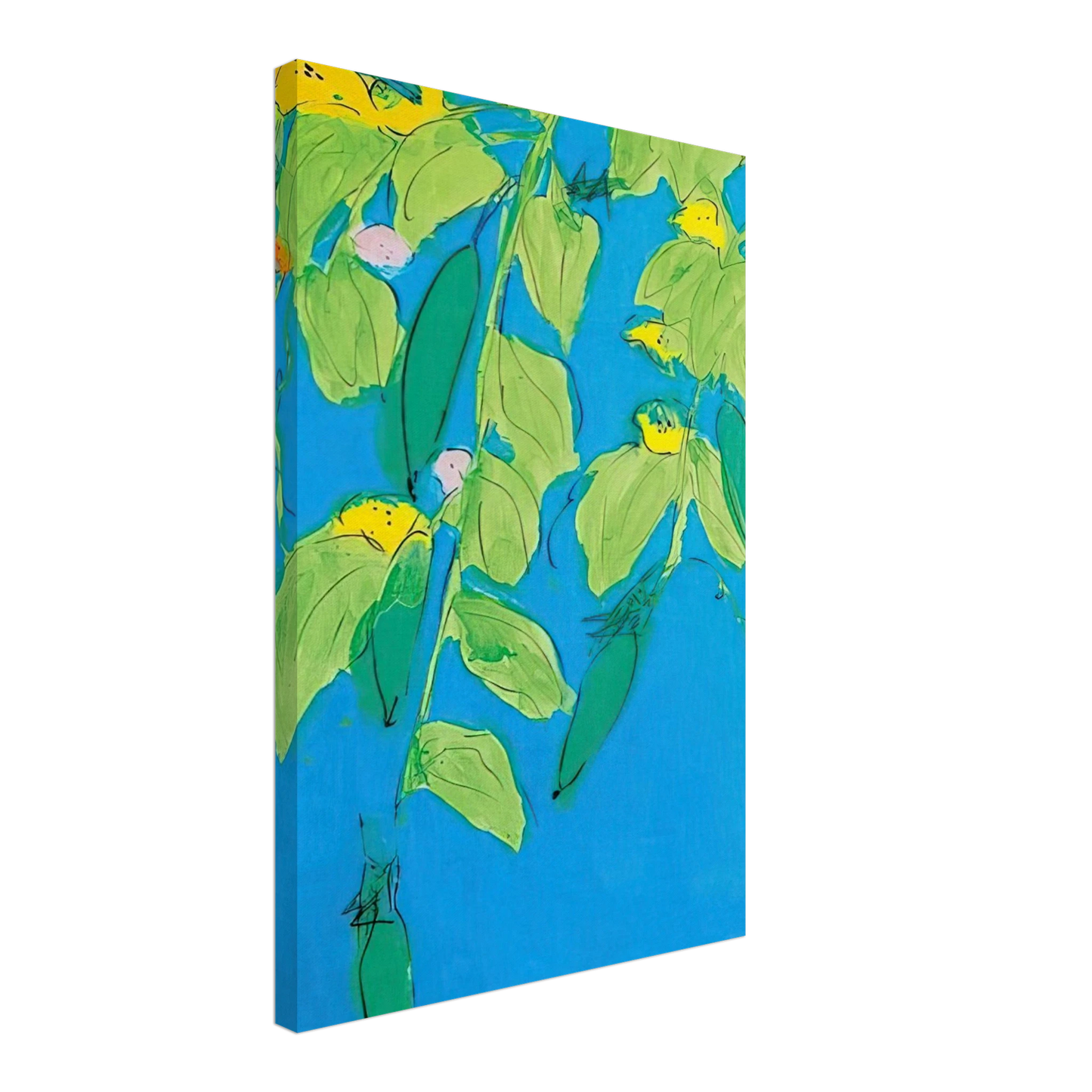 Walasse Ting - Summer Days - 2008 Canvas - 40x60 cm / 16x24 inches-canvas