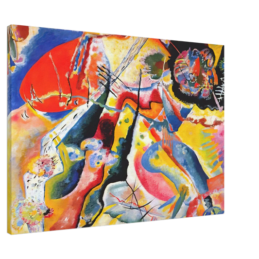 Wassily Kandinsky - PAINTING WITH RED SPOT 1914 Canvas - 20x30 cm / 8x12 inches-canvas
