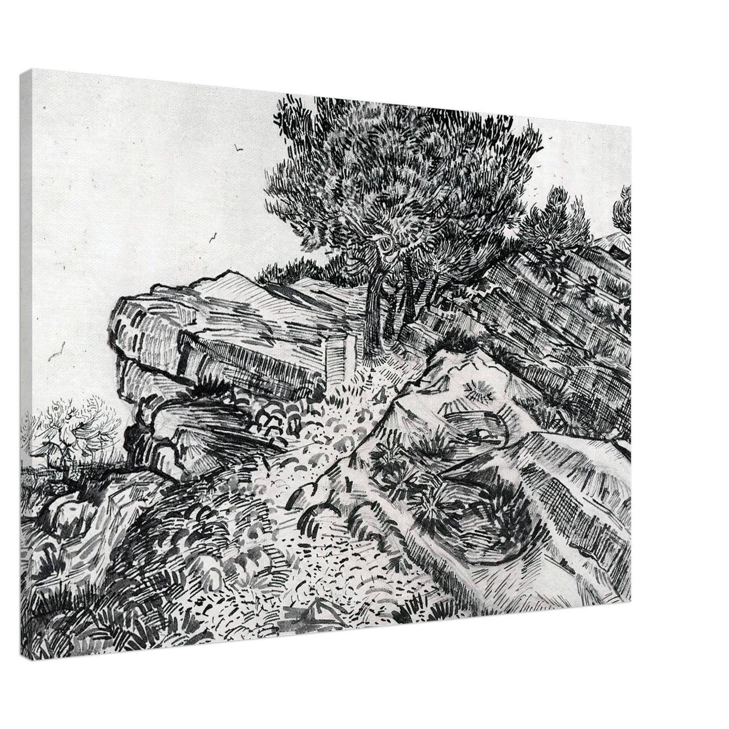 Vincent van Gogh - Montmajour Canvas - 20x30 cm / 8x12 inches-canvas