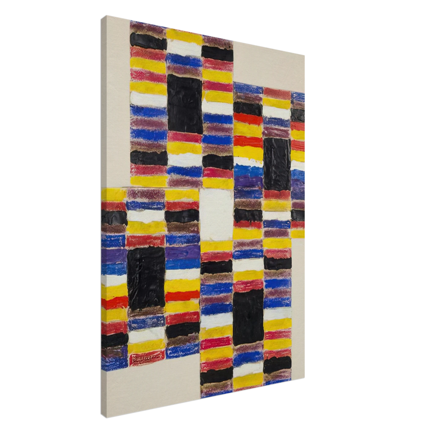 Alfred Jensen - Ascending I - 1958 Canvas - 20x30 cm / 8x12 inches-canvas