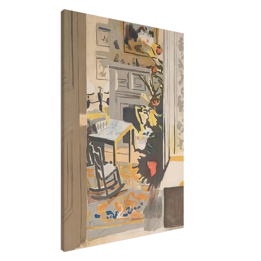 Fairfield Porter - THE CHRISTMAS TREE 1971 Canvas - 20x30 cm / 8x12 inches-canvas