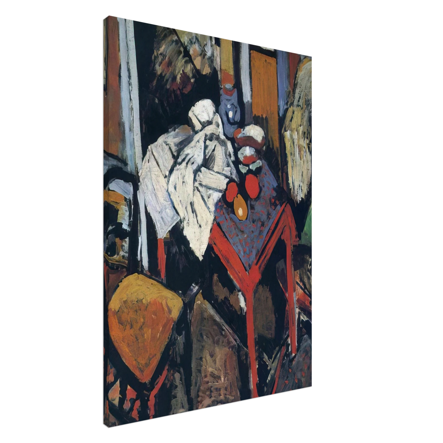 Andre Derain - STILL LIFE ON THE RED TABLE 1904 Canvas - 20x30 cm / 8x12 inches-canvas