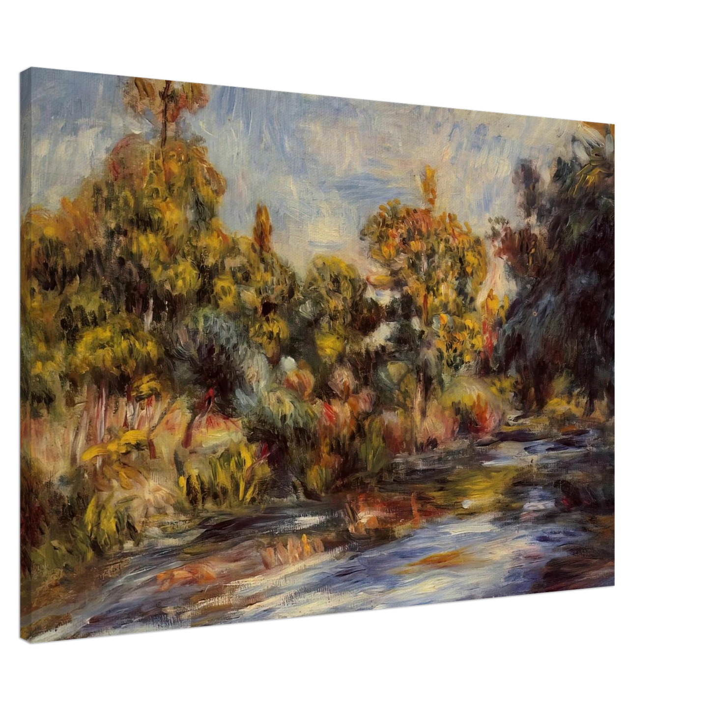 Pierre-Auguste Renoir - Landscape with River Canvas - 20x30 cm / 8x12 inches-canvas