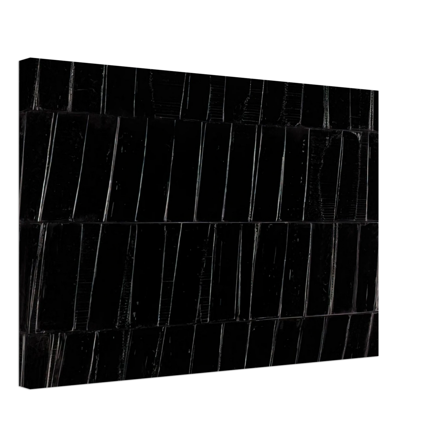 Pierre Soulages - Peinture 324 x 362 cm, 1985 Polyptyque C - 1985 Canvas - 40x60 cm / 16x24 inches-canvas