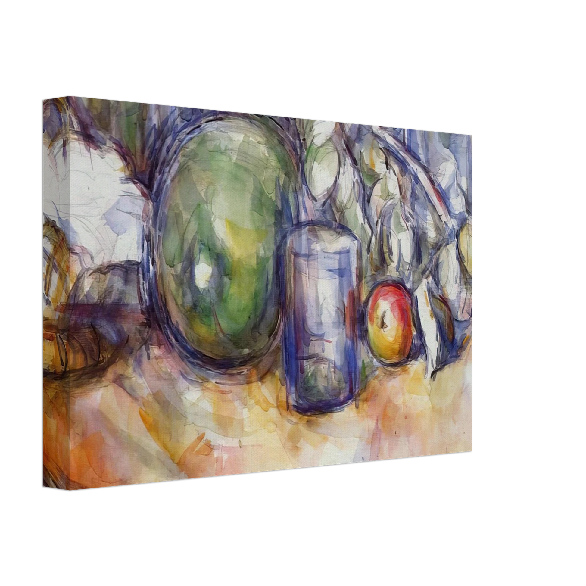 Paul Cezanne - Still Life with Green Melon Canvas - 40x60 cm / 16x24 inches-canvas