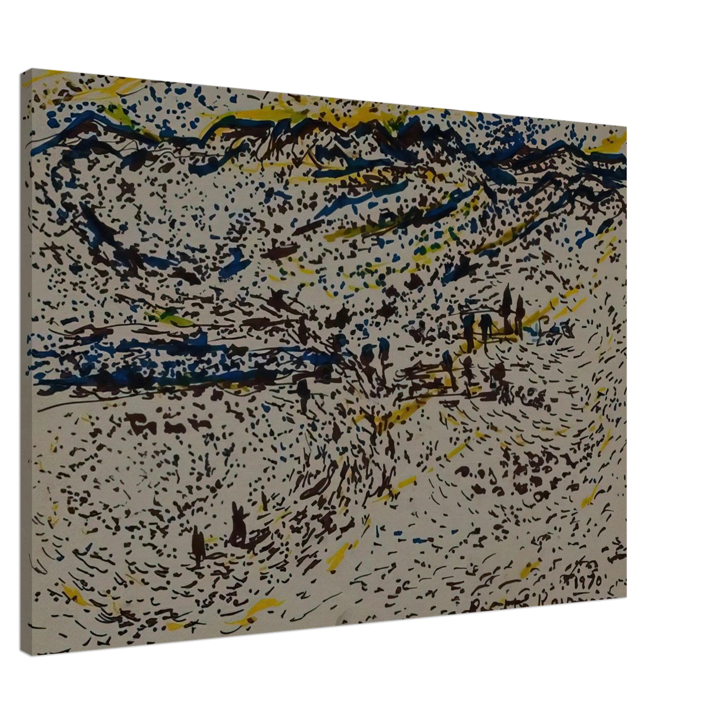 Ivan Albright - ROAD TO KAIROUAN TUNISIA 1970 Canvas - 20x30 cm / 8x12 inches-canvas