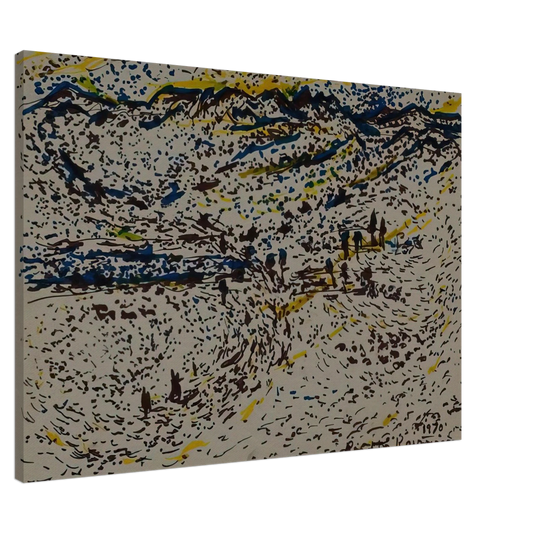 Ivan Albright - ROAD TO KAIROUAN TUNISIA 1970 Canvas - 20x30 cm / 8x12 inches-canvas