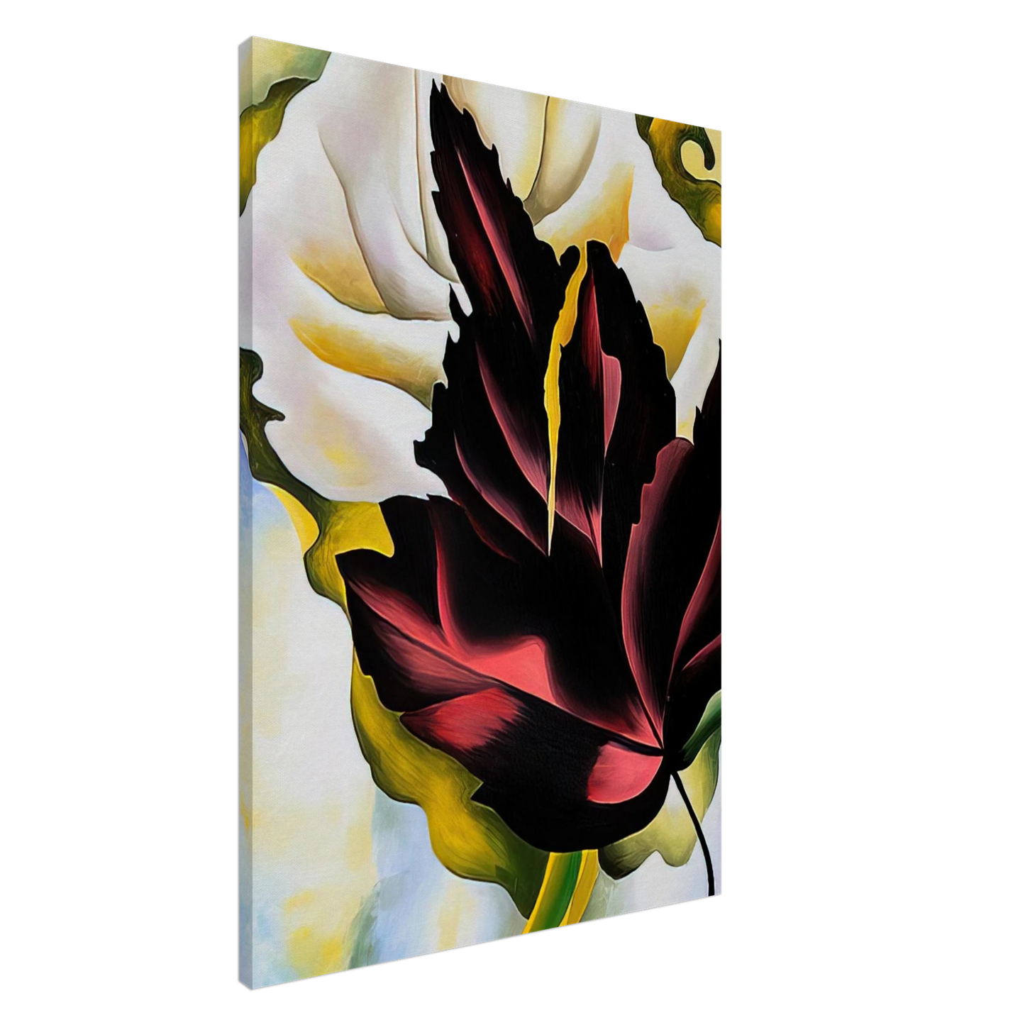 Georgia O'Keeffe - Pattern Leaves Canvas - 20x30 cm / 8x12 inches-canvas