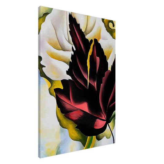 Georgia O'Keeffe - Pattern Leaves Canvas - 20x30 cm / 8x12 inches-canvas