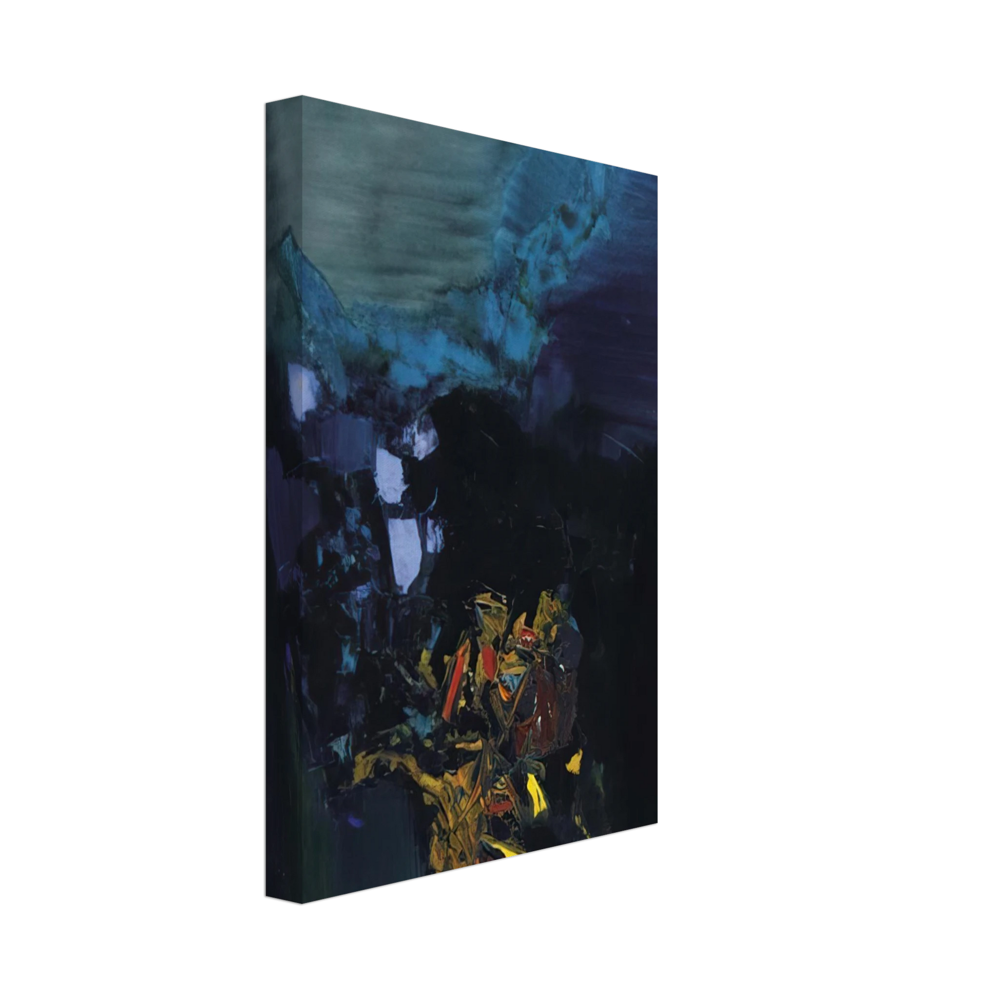 S. H. Raza - Vallee de Gorbio - Abstract Art Canvas - 70x100 cm / 28x40 inches-canvas