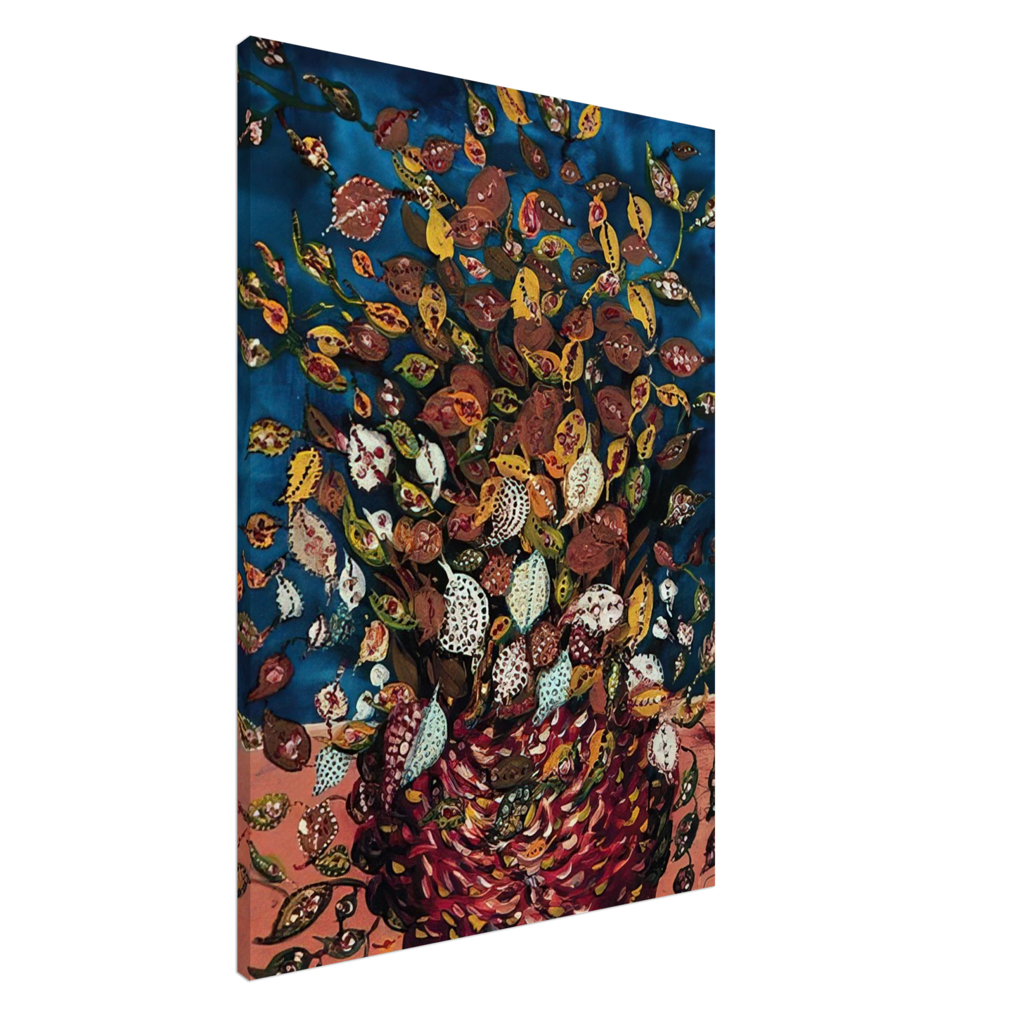 Seraphine Louis - Le Bouquet de Feuilles - Naive Art Primitivism Canvas - 20x30 cm / 8x12 inches-canvas
